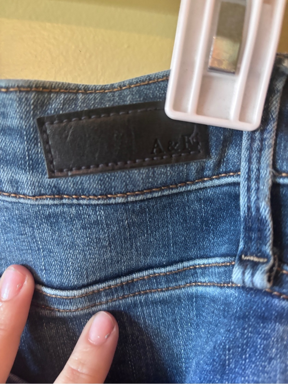 Abercrombie & Fitch Dark Blue Distressed Skinny Jeans